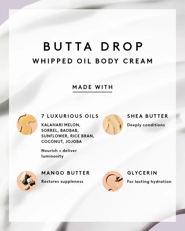 Butta Drop Whipped Oil Body Cream with Tropical Oils + Shea Butter — Fenty Fresh Shimmering - Image 4