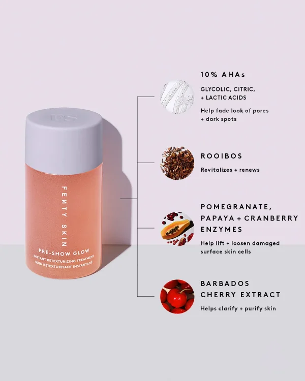 Pre-Show Glow Instant Retexturizing 10% AHA Treatment + Reusable Applicator - Image 5
