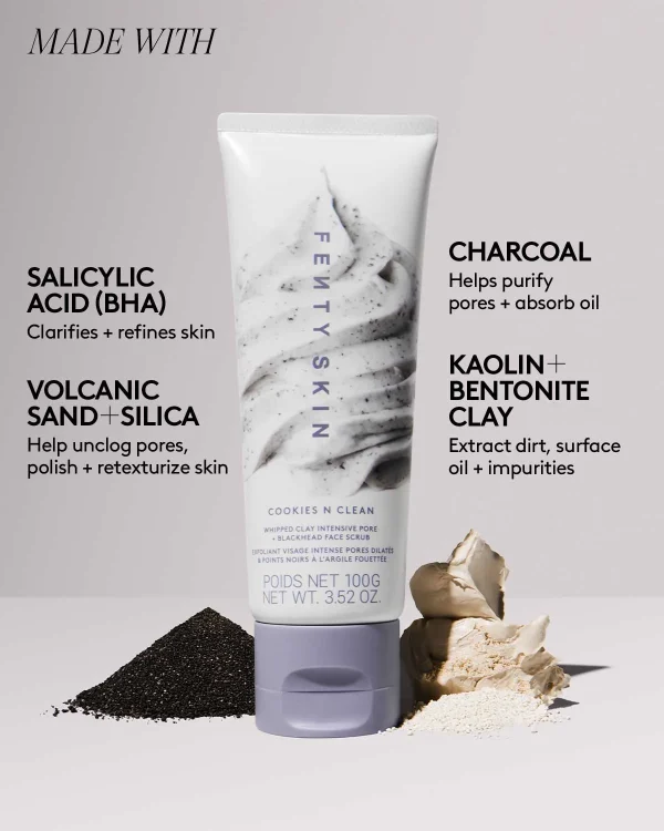 Cookies N Clean Whipped Clay Intensive Pore + Blackhead Face Scrub - Image 7