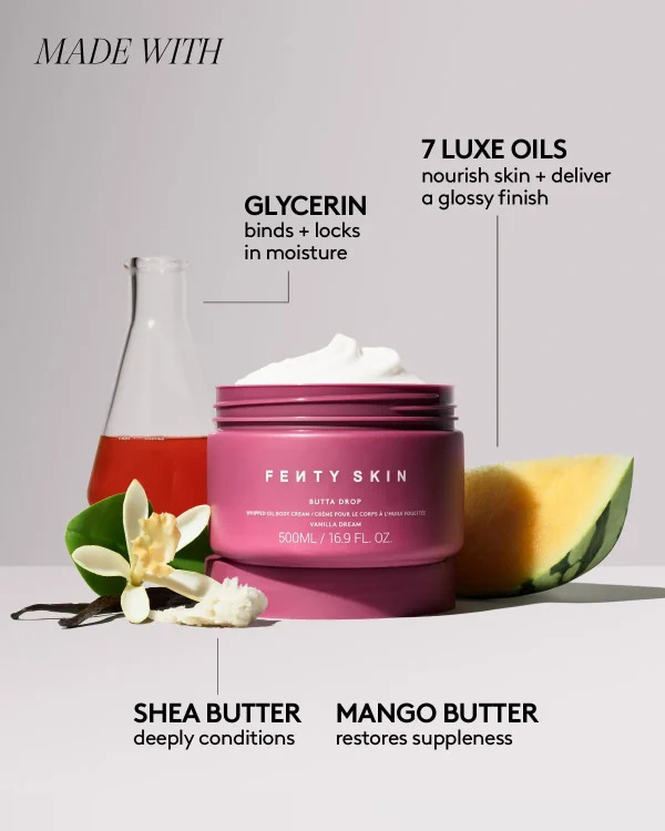 Jumbo Butta Drop Whipped Oil Body Cream with Tropical Oils + Shea Butter — Vanilla Dream - Image 3