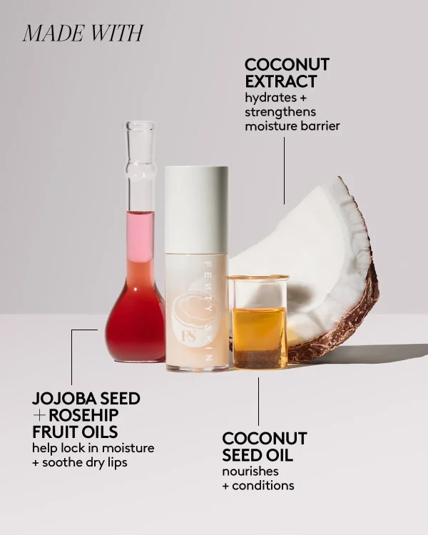 Fenty Treatz Hydrating + Strengthening Lip Oil — Coconut - Image 5