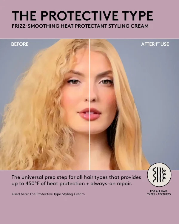 The Protective Type Frizz-Smoothing Heat Protectant Styling Cream - Image 5